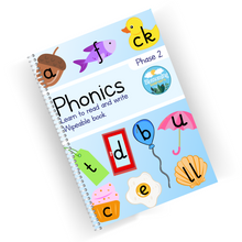 Load image into Gallery viewer, Phonics wipeable book - Phase two/ Level 1
