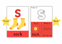 Load image into Gallery viewer, Phonics flashcards - Phase 2/ Level 1