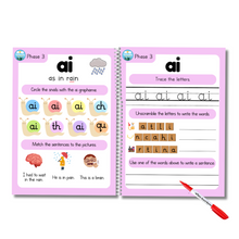 Load image into Gallery viewer, Phonics wipeable book - Phase three
