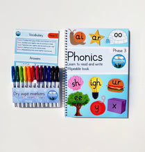 Load image into Gallery viewer, Phonics wipeable book - Phase three
