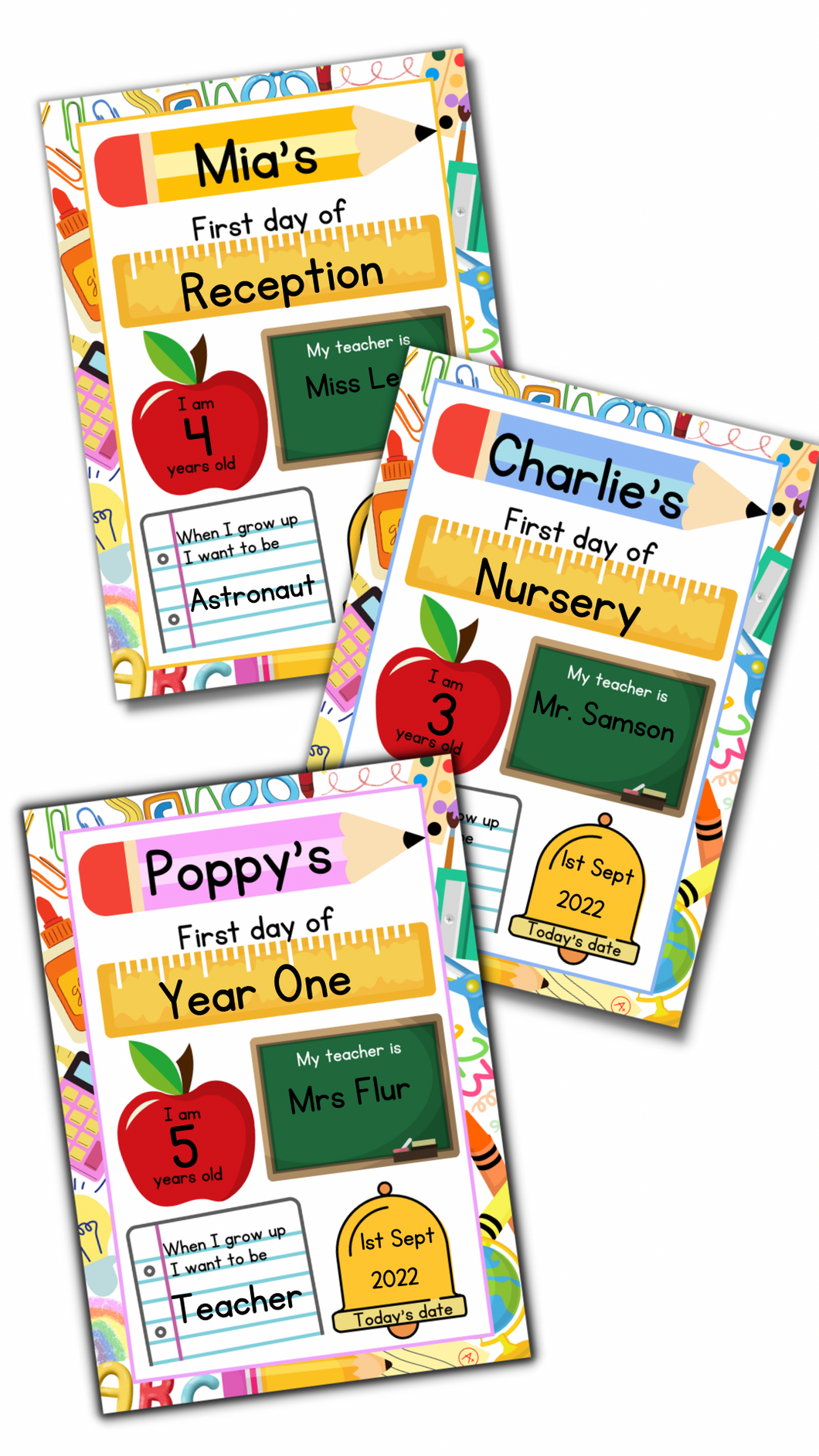 First day of… Reusable keepsake